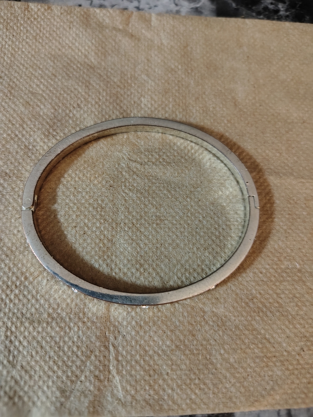 Silver Tone Round Hinged Bangle Bracelet - Women Accessories